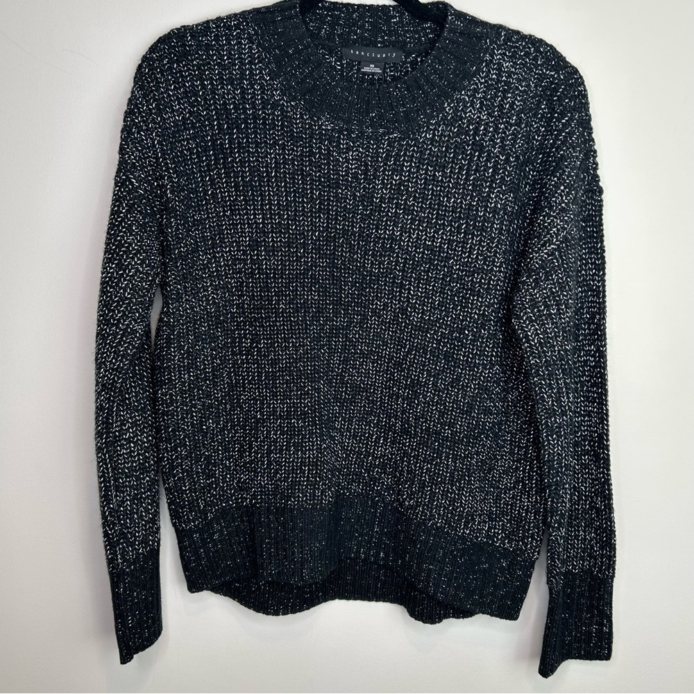 NWT Sanctuary‎ shine on black sweater XS